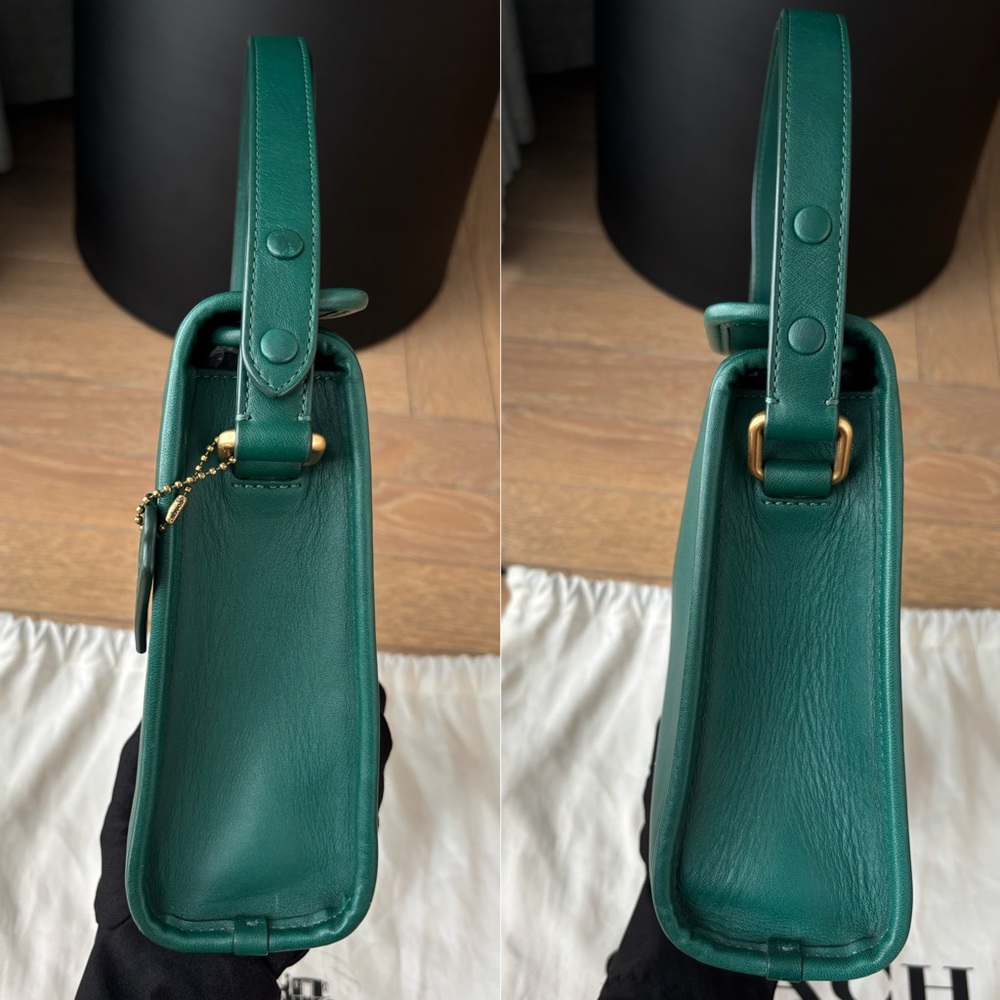 COACH Turnlock Shoulder Bag Green - Picture 7 of 16
